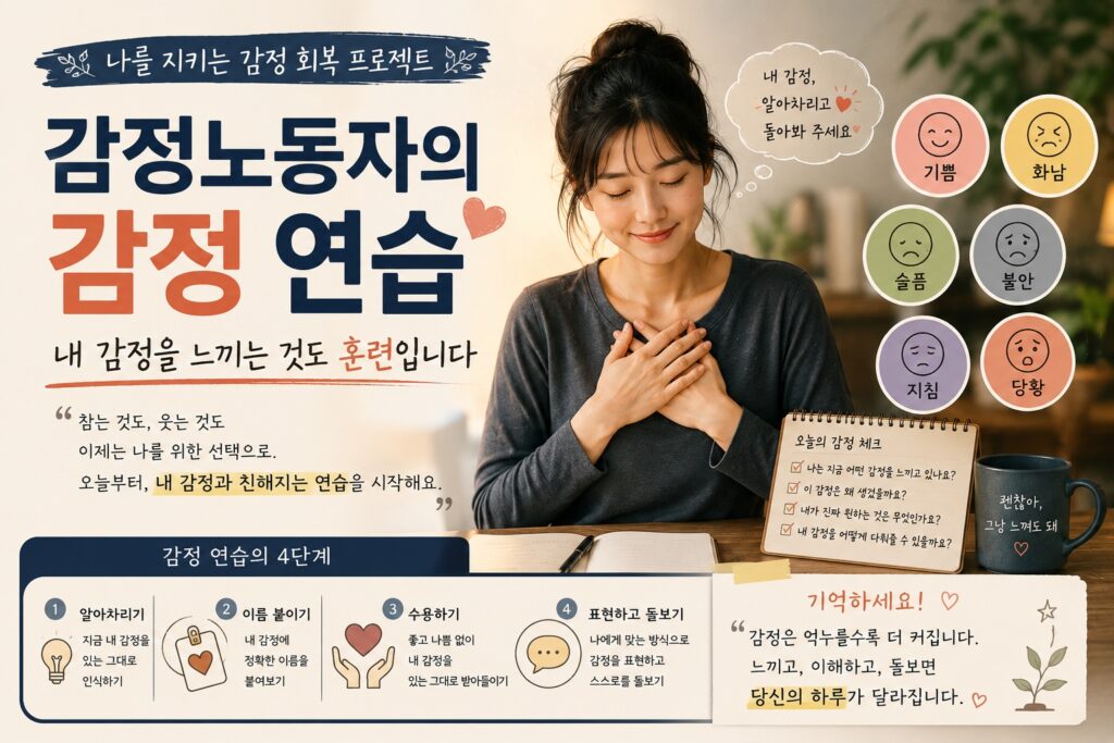 감정노동자의 감정 연습, 내 감정을 느끼는 것도 훈련입니다, 감정 인식과 감정 회복 훈련