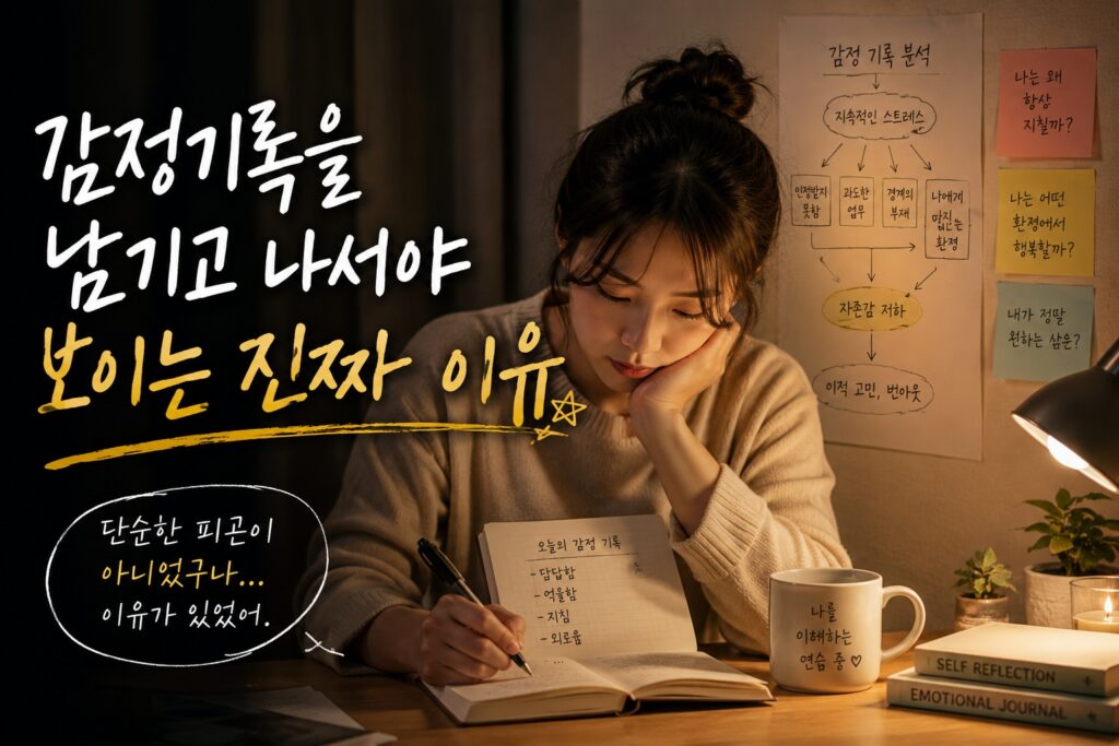 감정기록을 남기고 나서야 보이는 진짜 이유
