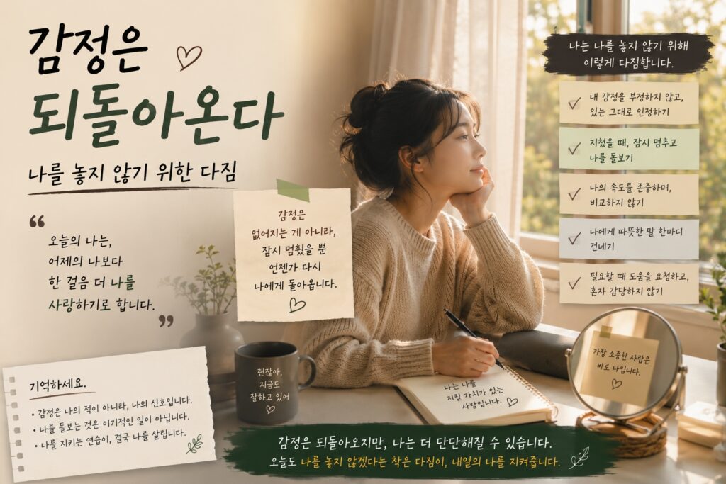 감정은 되돌아온다 – 나를 놓지 않기 위한 다짐