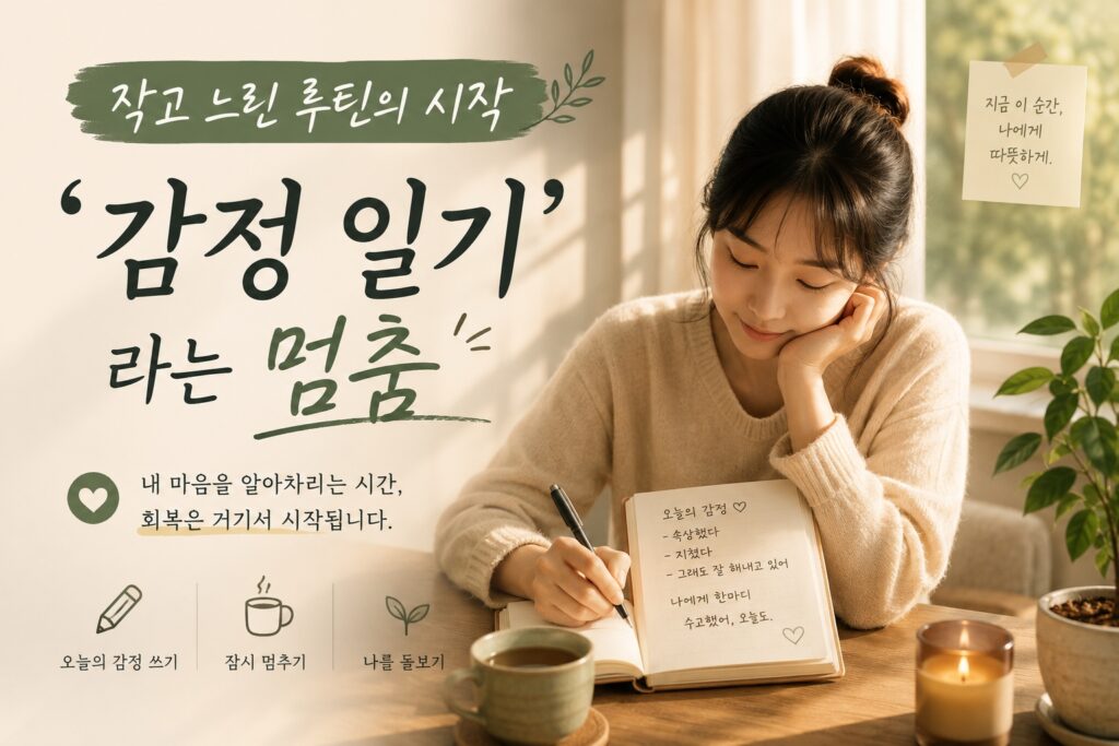 작고 느린 루틴의 시작 – ‘감정 일기’라는 멈춤
