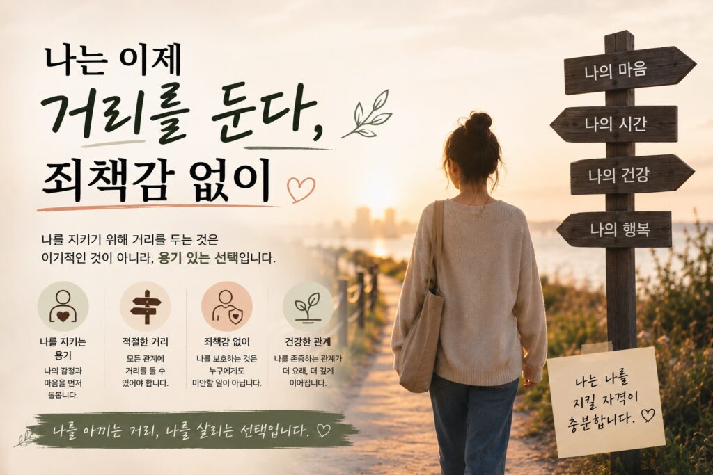 나는 이제 거리를 둔다, 죄책감 없이