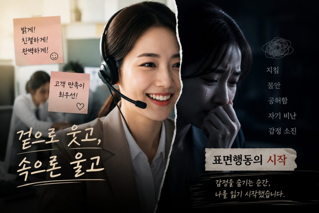 겉으로 웃고, 속으론 울고 – 표면행동의 시작