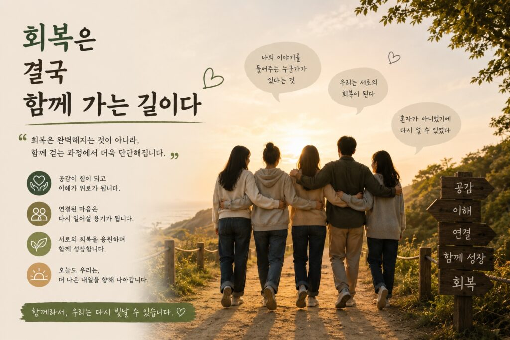 회복은 결국 함께 가는 길이다