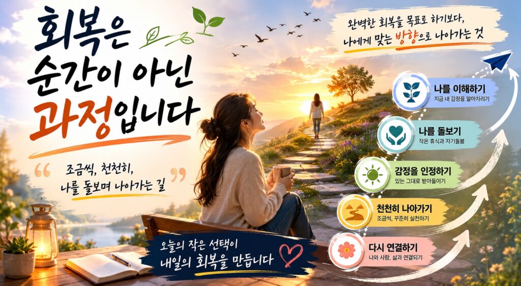 회복은 순간이 아닌 과정입니다