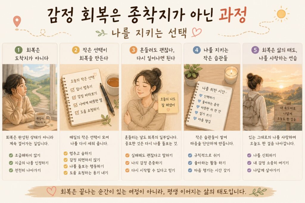 감정 회복은 종착지가 아닌 과정이었다