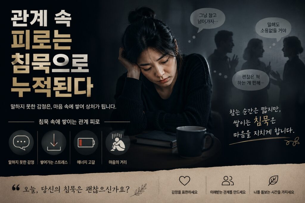 관계 속 피로는 침묵으로 누적된다