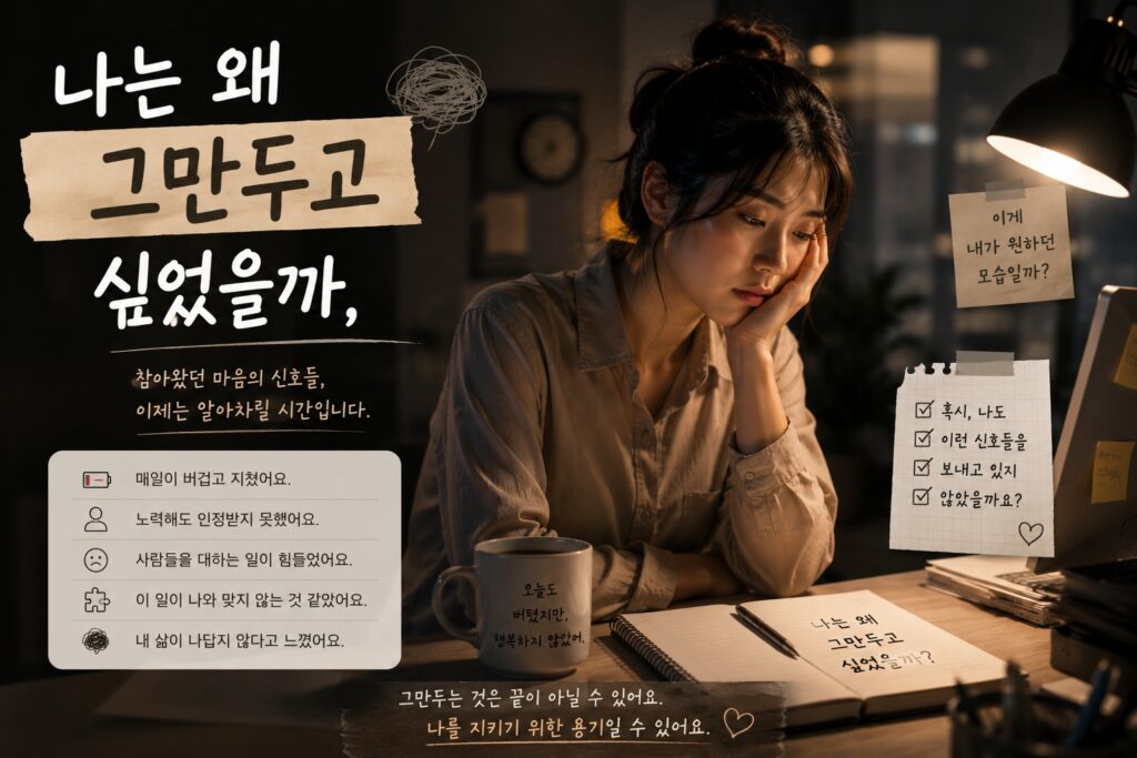 나는 왜 그만두고 싶었을까