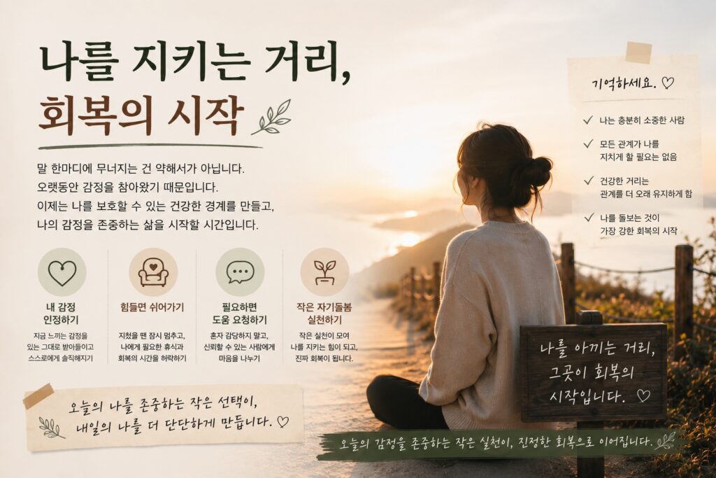 나를 지키는 거리, 회복의 시작