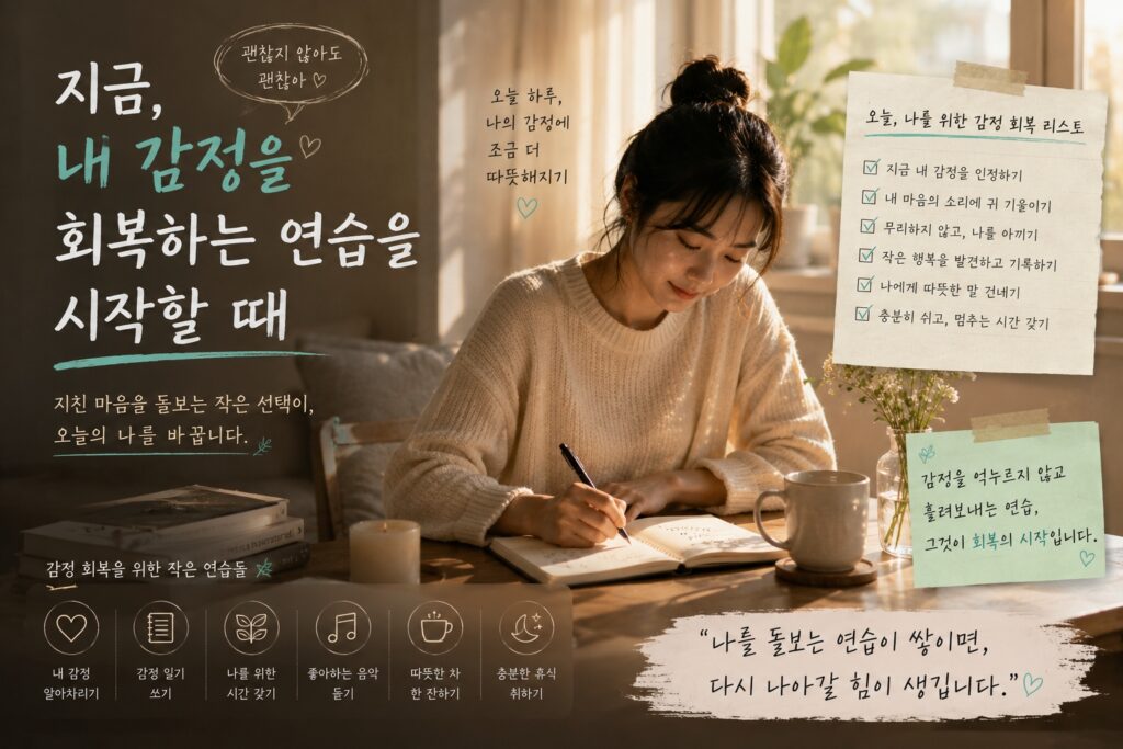 지금, 내 감정을 회복하는 연습을 시작할 때