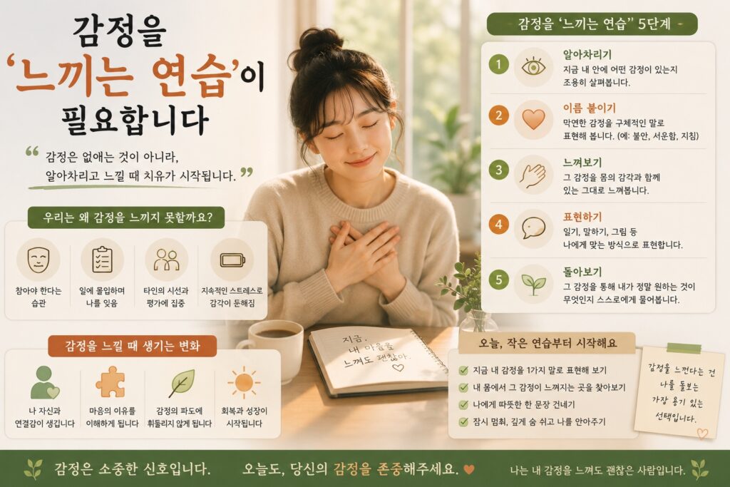 감정을 ‘느끼는 연습’이 필요합니다