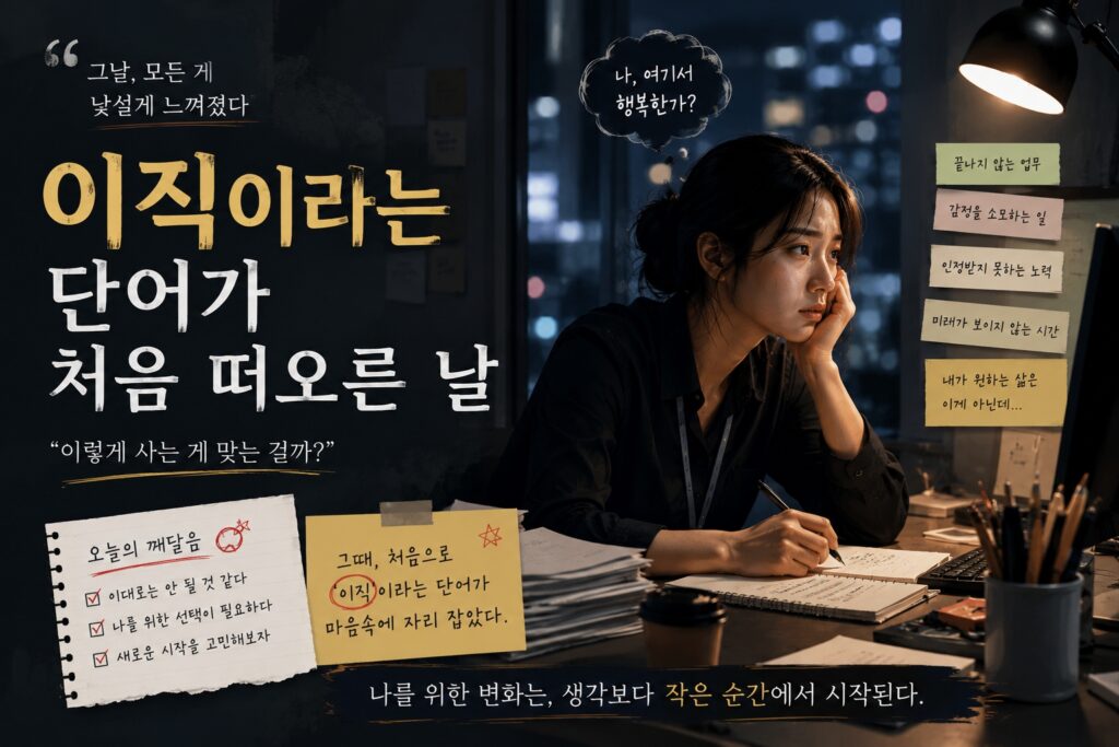 이직이라는 단어가 처음 떠오른 날