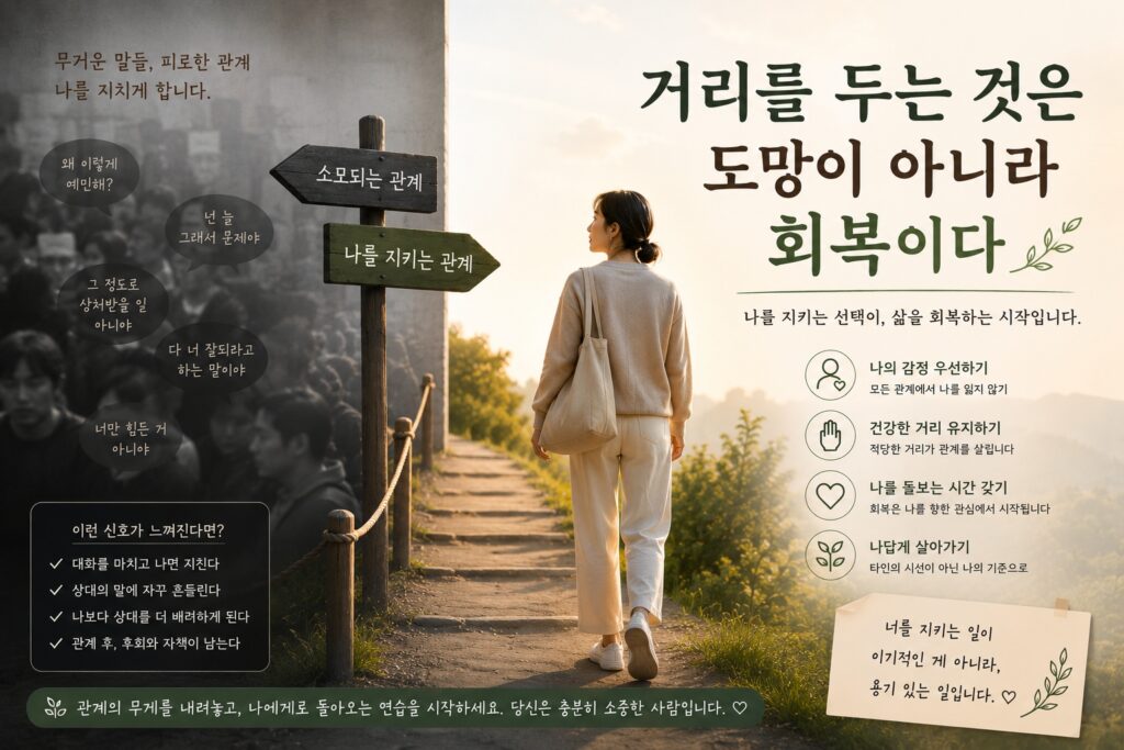 거리를 두는 것은 도망이 아니라 회복이다