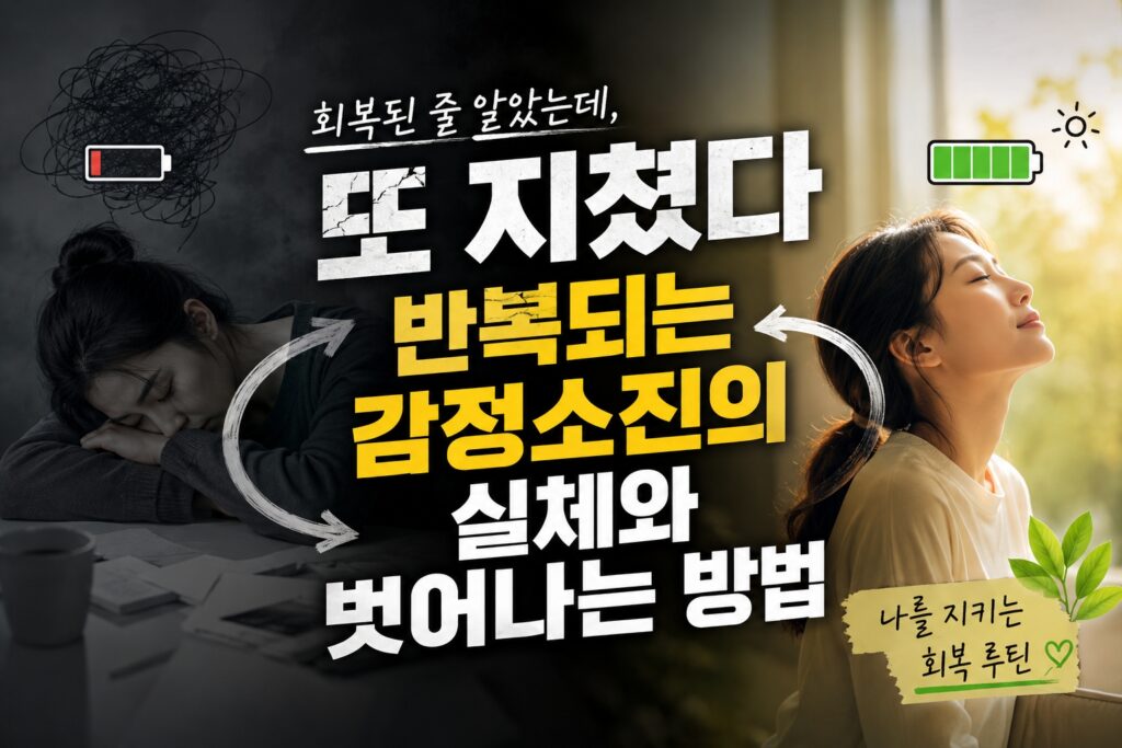 회복된 줄 알았는데 또 지쳤다 반복되는 감정소진의 실체와 벗어나는 방법
