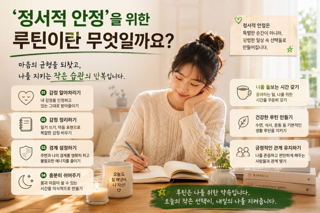 ‘정서적 안정’을 위한 루틴이란 무엇일까요?