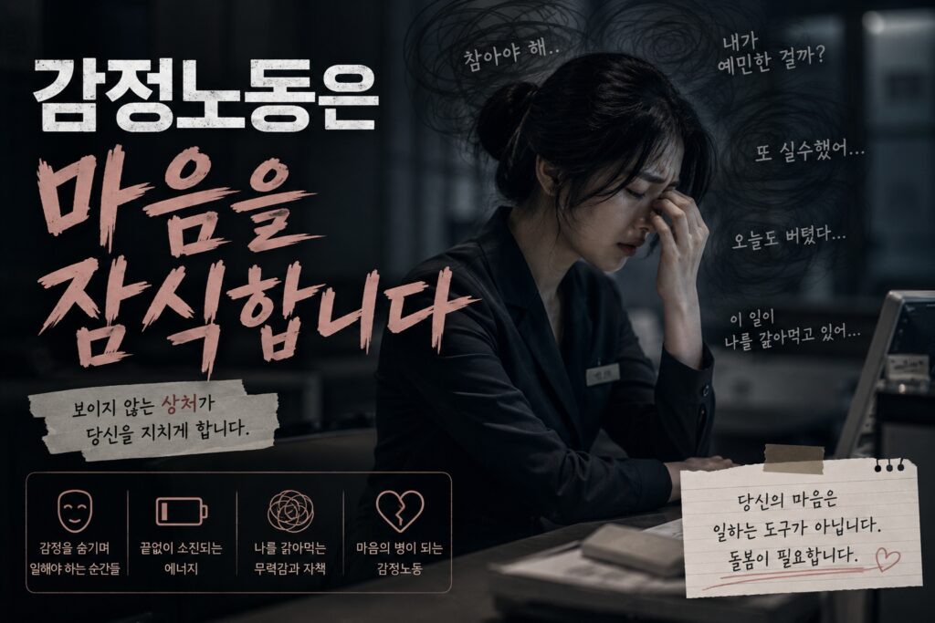감정노동은 마음을 잠식합니다
