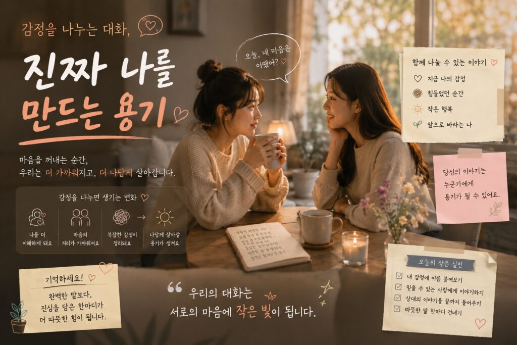 감정을 나누는 대화, 진짜 나를 만드는 용기