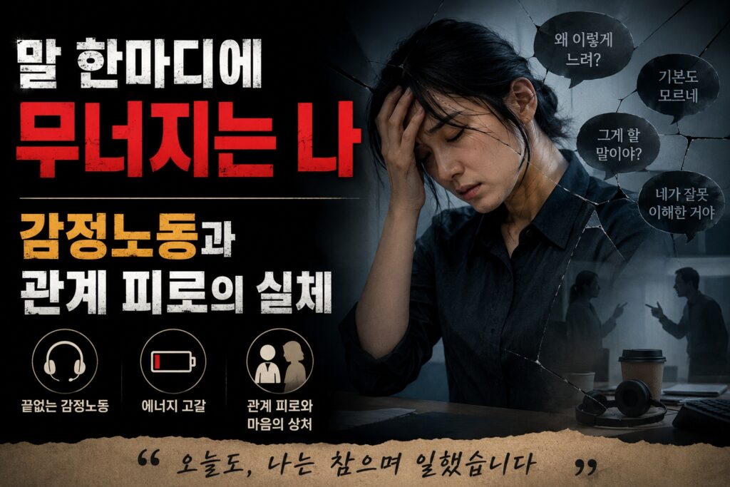 아무렇지 않다는 말에 나는 무너졌다