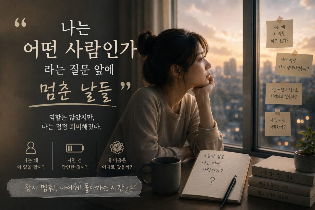 ‘나는 어떤 사람인가’라는 질문 앞에 멈춘 날들