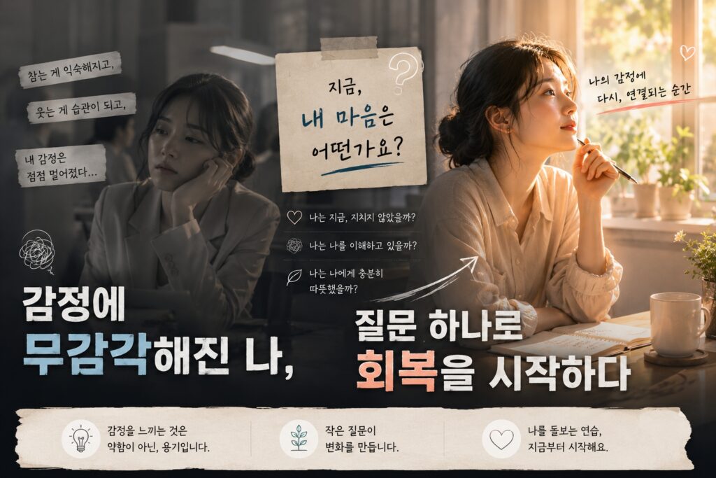 감정에 무감각해진 나, 질문 하나로 회복을 시작하다