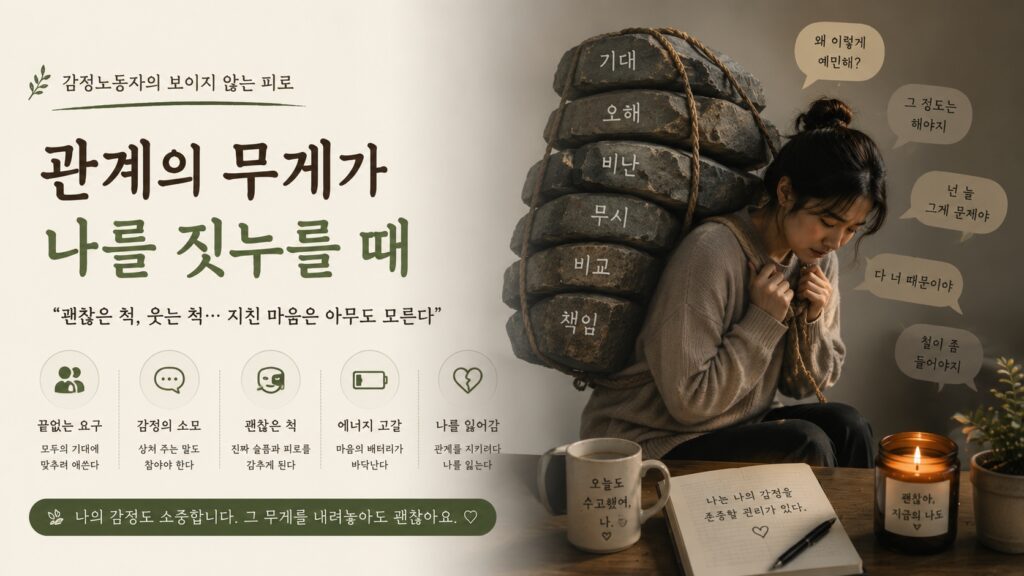  관계의 무게가 나를 짓누를 때
