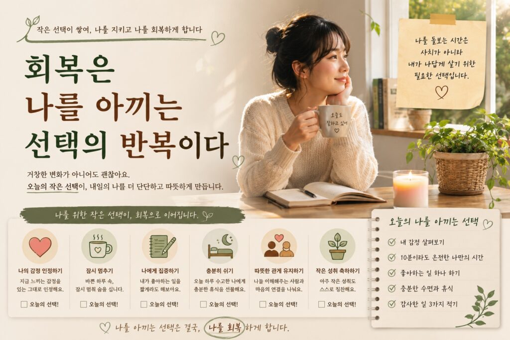 회복은 나를 아끼는 선택의 반복이다