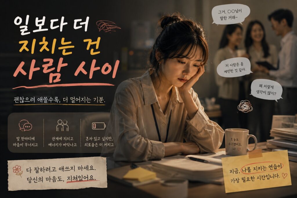 일보다 더 지치는 건 사람 사이