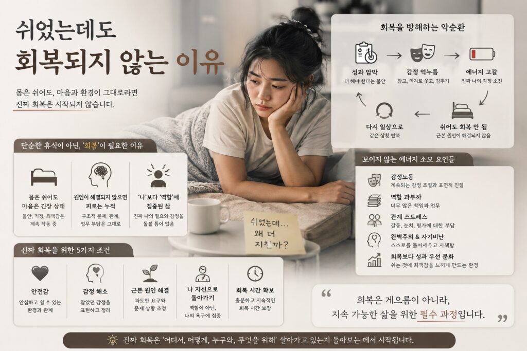 쉬었는데도 회복되지 않는 이유