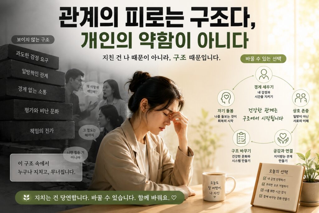 관계의 피로는 구조다, 개인의 약함이 아니다