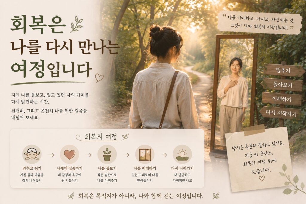 회복은 나를 다시 만나는 여정입니다