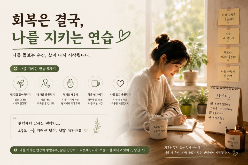 회복은 결국, 나를 지키는 연습