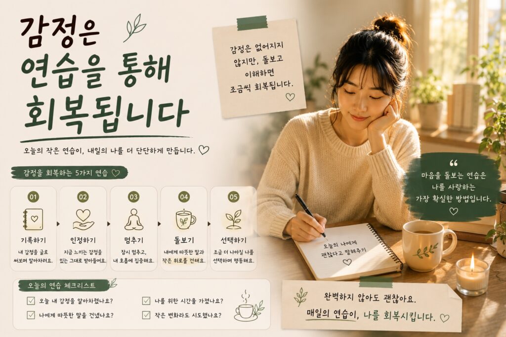 감정은 연습을 통해 회복됩니다
