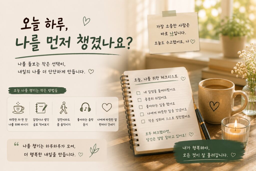 오늘 하루, 나를 먼저 챙겼나요?
