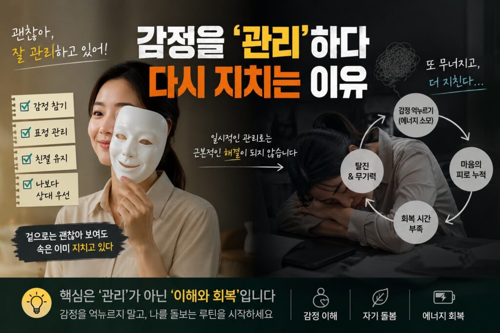 감정을 ‘관리’하다 다시 지치는 이유