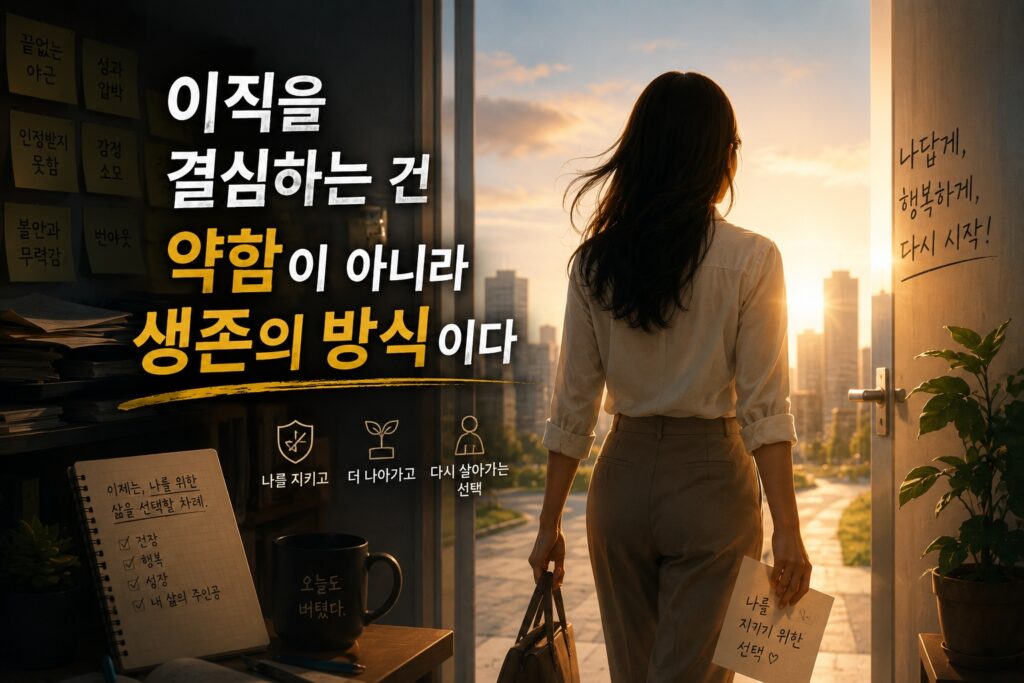 이직을 결심하는 건 약함이 아니라 생존의 방식이다