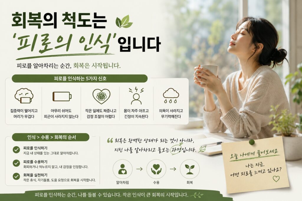 회복의 척도는 ‘피로의 인식’입니다
