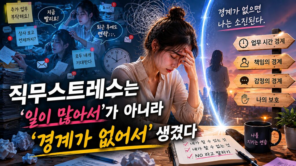 직무스트레스는 ‘일이 많아서’가 아니라 ‘경계가 없어서’ 생겼다