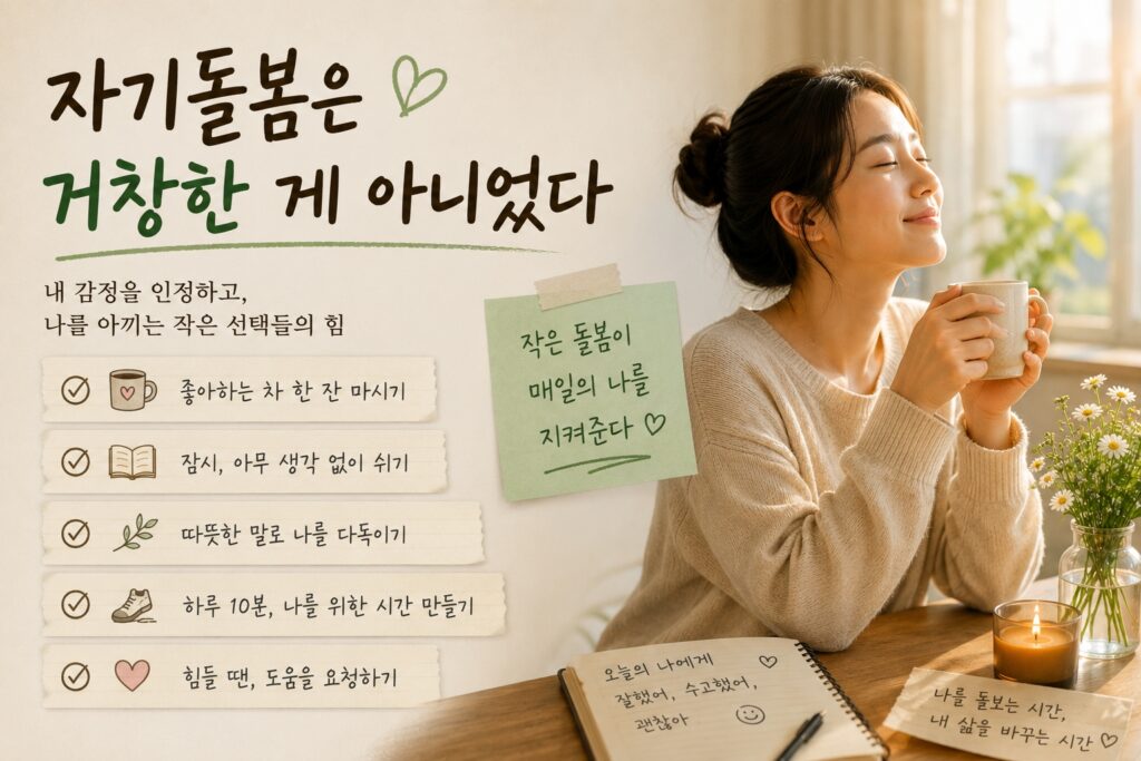 자기돌봄은 거창한 게 아니었다