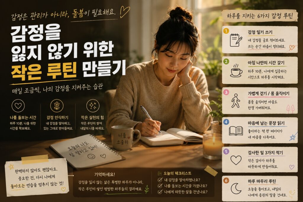 감정을 잃지 않기 위한 작은 루틴 만들기