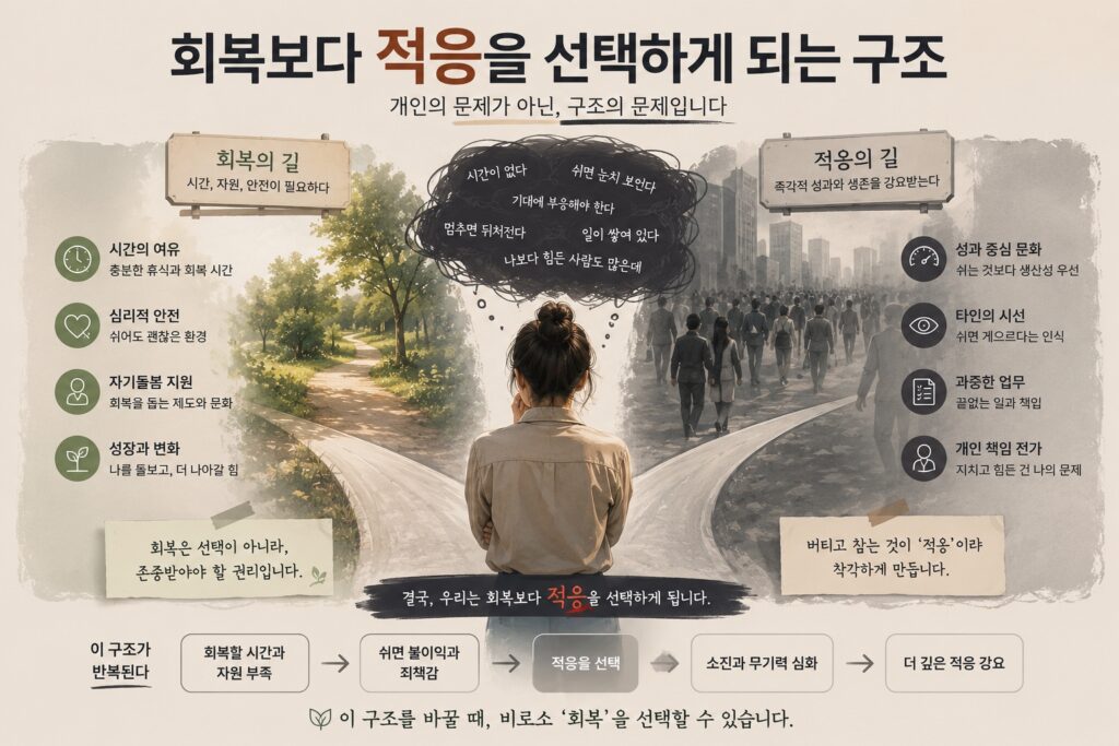 회복보다 적응을 선택하게 되는 구조