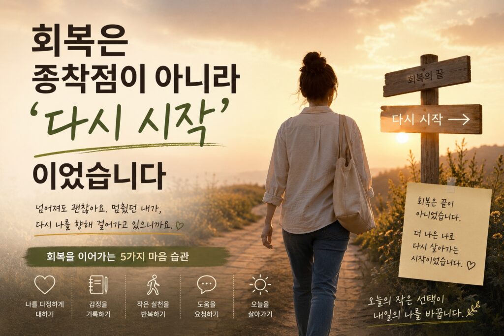 회복은 종착점이 아니라 ‘다시 시작’이었습니다