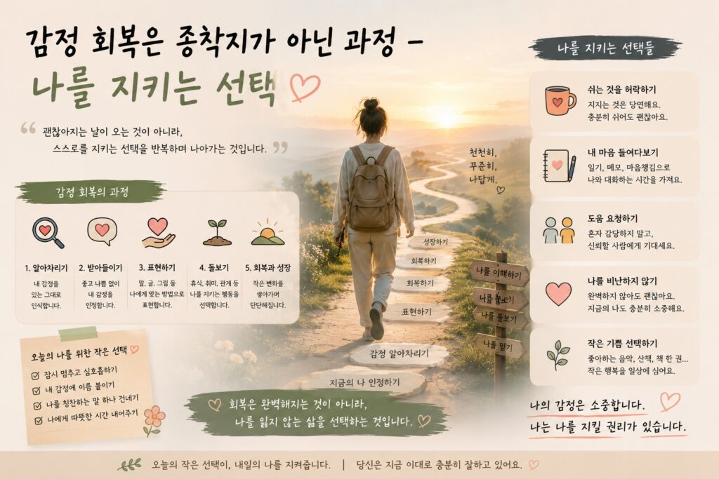 감정 회복은 종착지가 아닌 과정 – 나를 지키는 선택