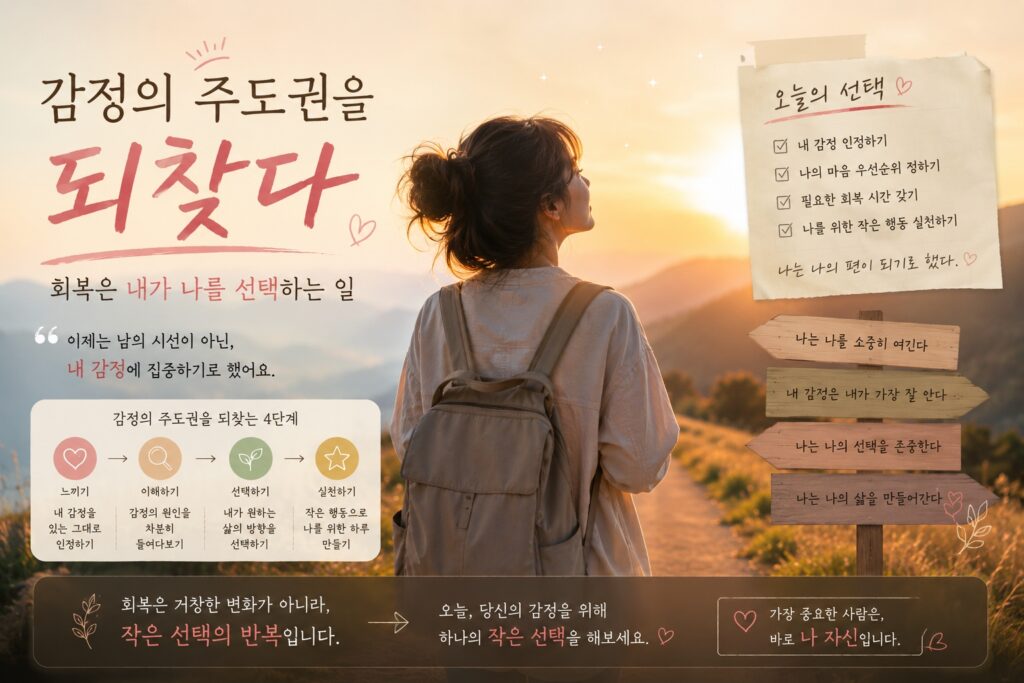 감정의 주도권을 되찾다 – 회복은 내가 나를 선택하는 일