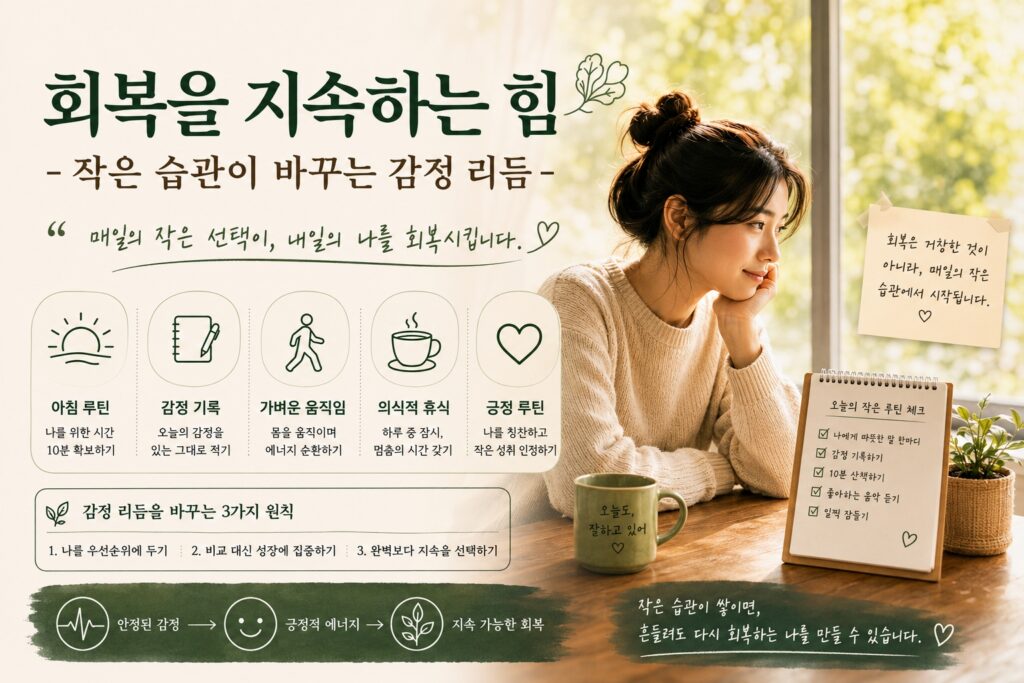 회복을 지속하는 힘 – 작은 습관이 바꾸는 감정 리듬