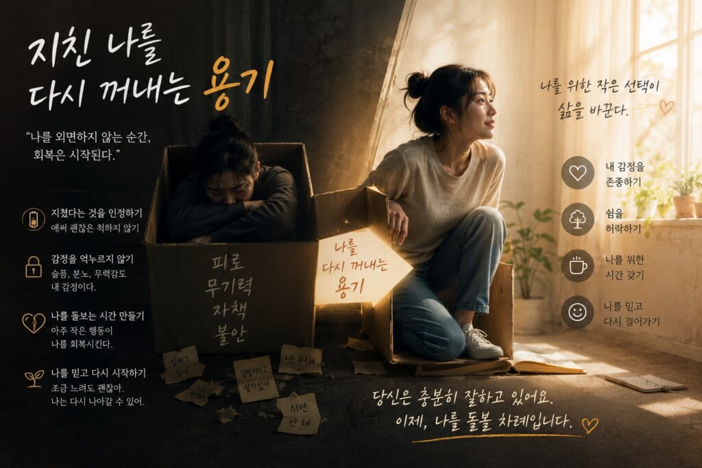 지친 나를 다시 꺼내는 용기