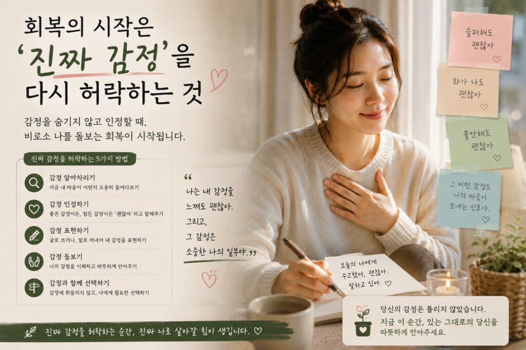 회복의 시작은 ‘진짜 감정’을 다시 허락하는 것