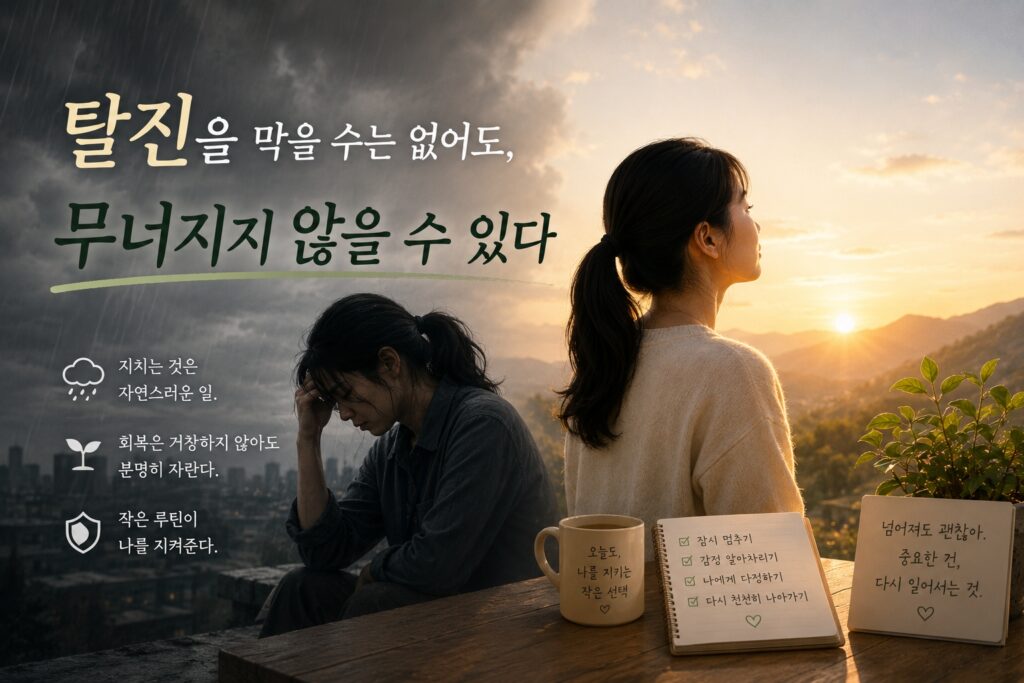 탈진을 막을 수는 없어도, 무너지지 않을 수 있다