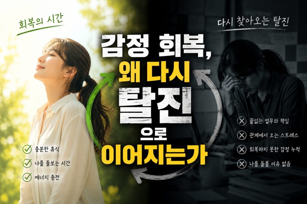 감정 회복, 왜 다시 탈진으로 이어지는가