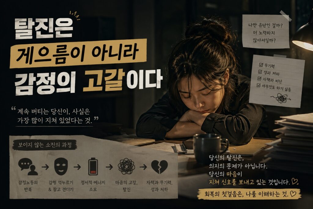 탈진은 게으름이 아니라 감정의 고갈이다