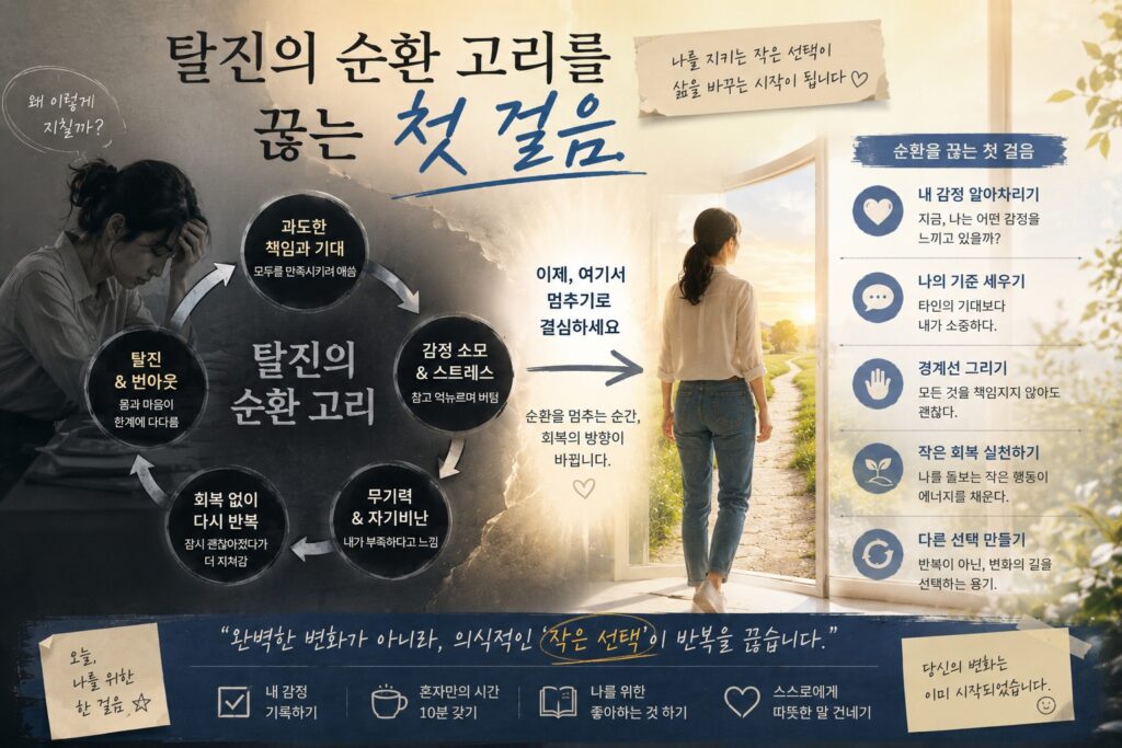 탈진의 순환 고리를 끊는 첫 걸음