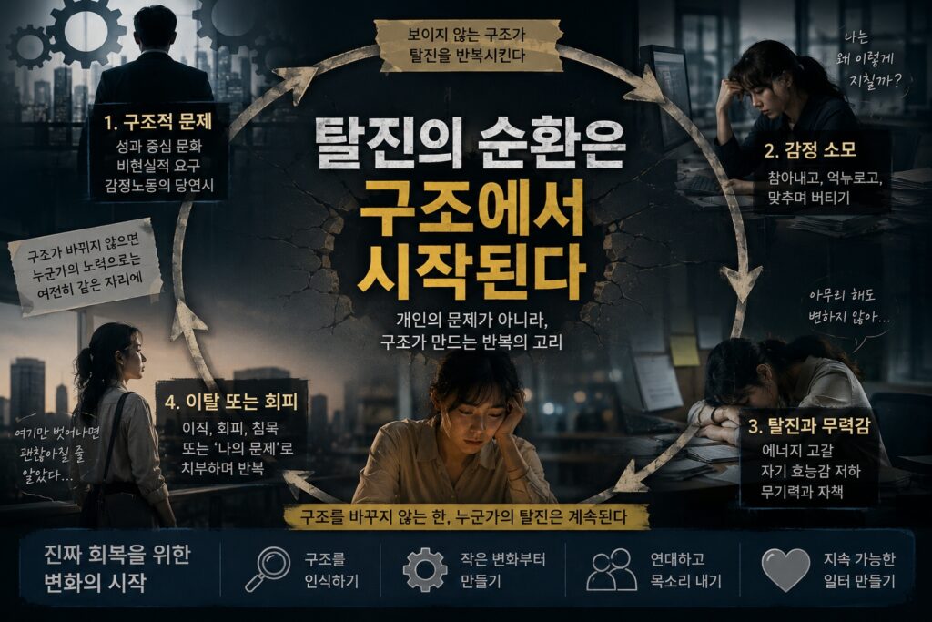 탈진의 순환은 구조에서 시작된다